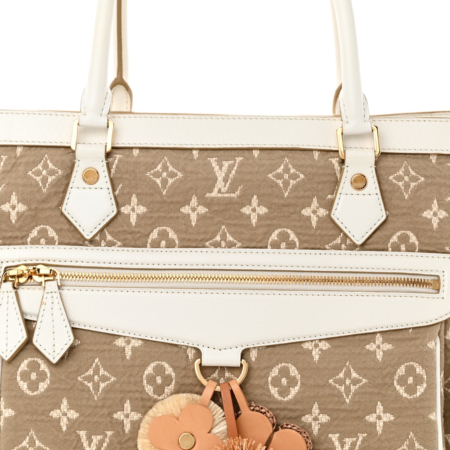 Louis Vuitton Monogram Sabbia Cabas GM White 7 of 15
