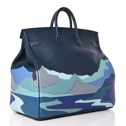 Hermes Togo HAC Endless Road Birkin 50 Bleu de Prusse 3 of 11