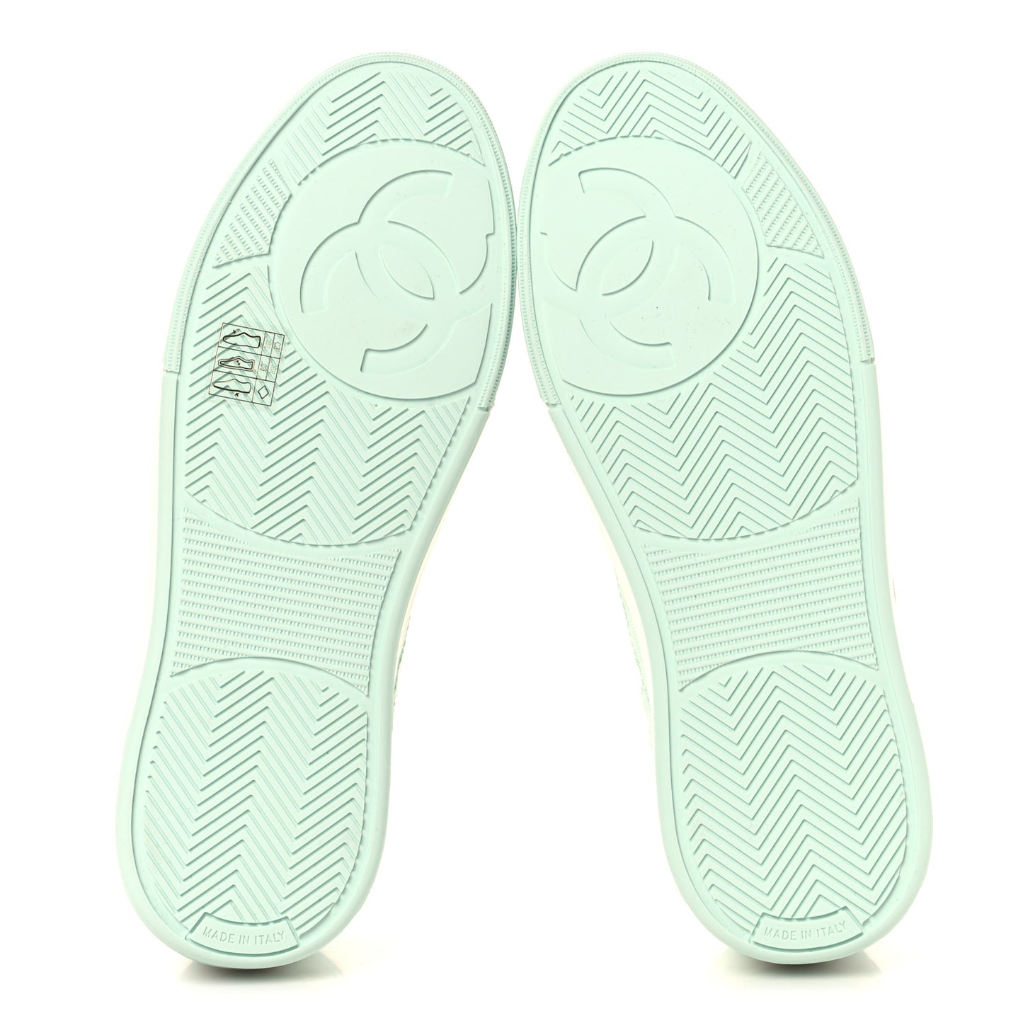 Cotton Sneakers 38.5 Light Turquoise White