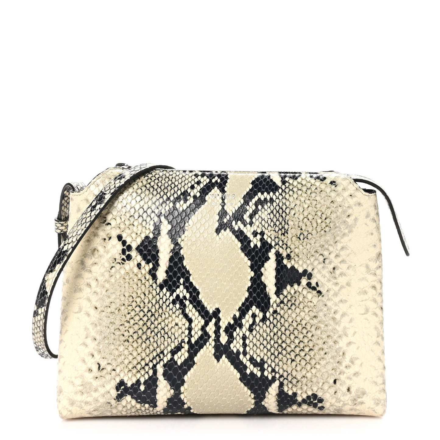 Python Embossed Lina Bag Natural