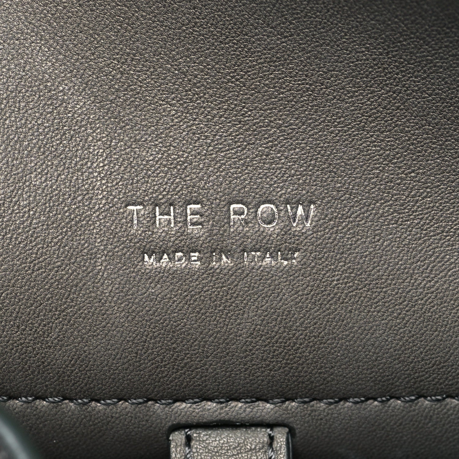 The Row Polished Saddle Calfskin Soft Margaux 10 Bag Koala Grey 6 of 9