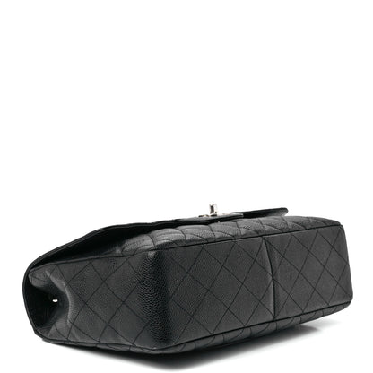 Chanel Caviar Quilted Jumbo Single Flap Black 4 of 12