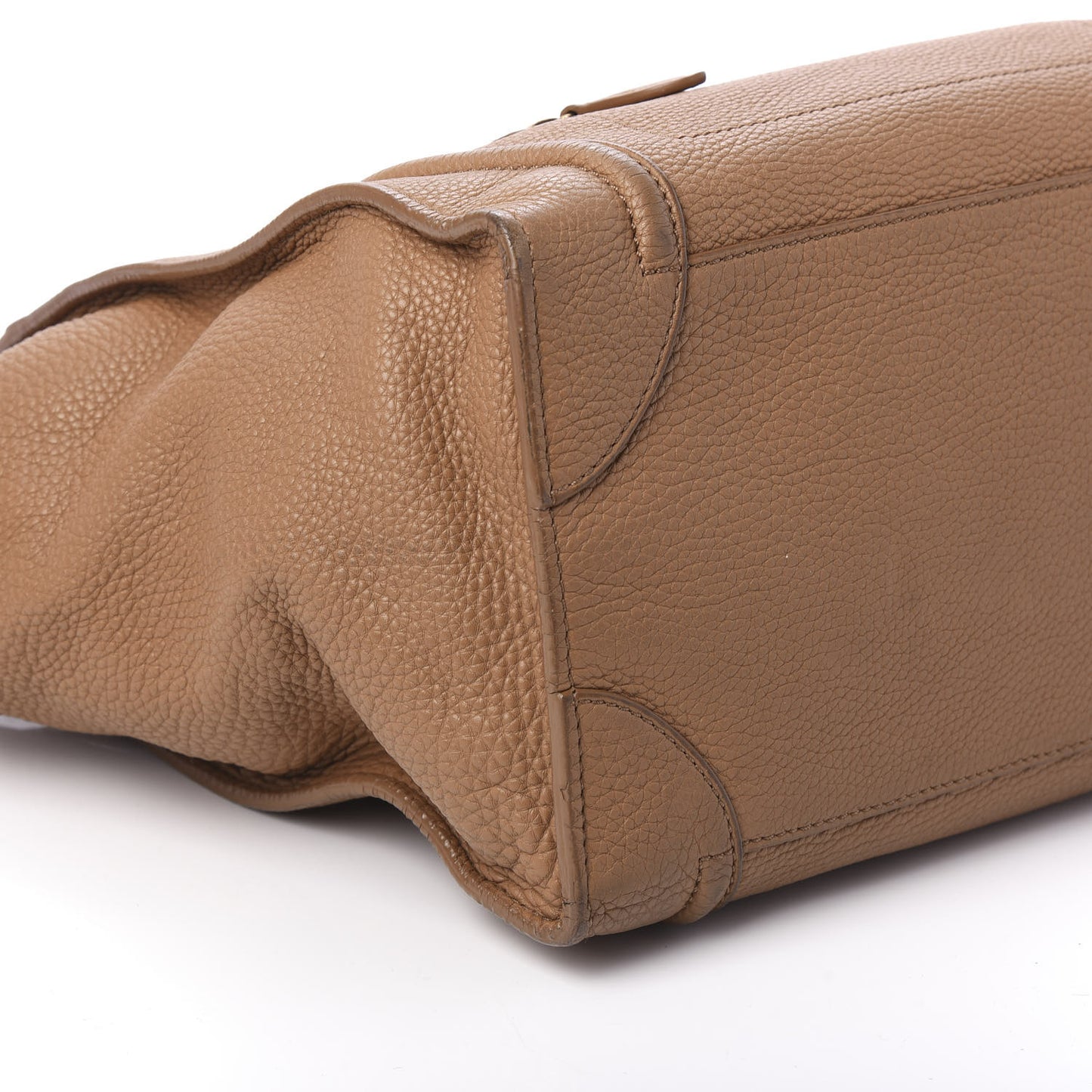 Drummed Calfskin Mini Luggage Camel