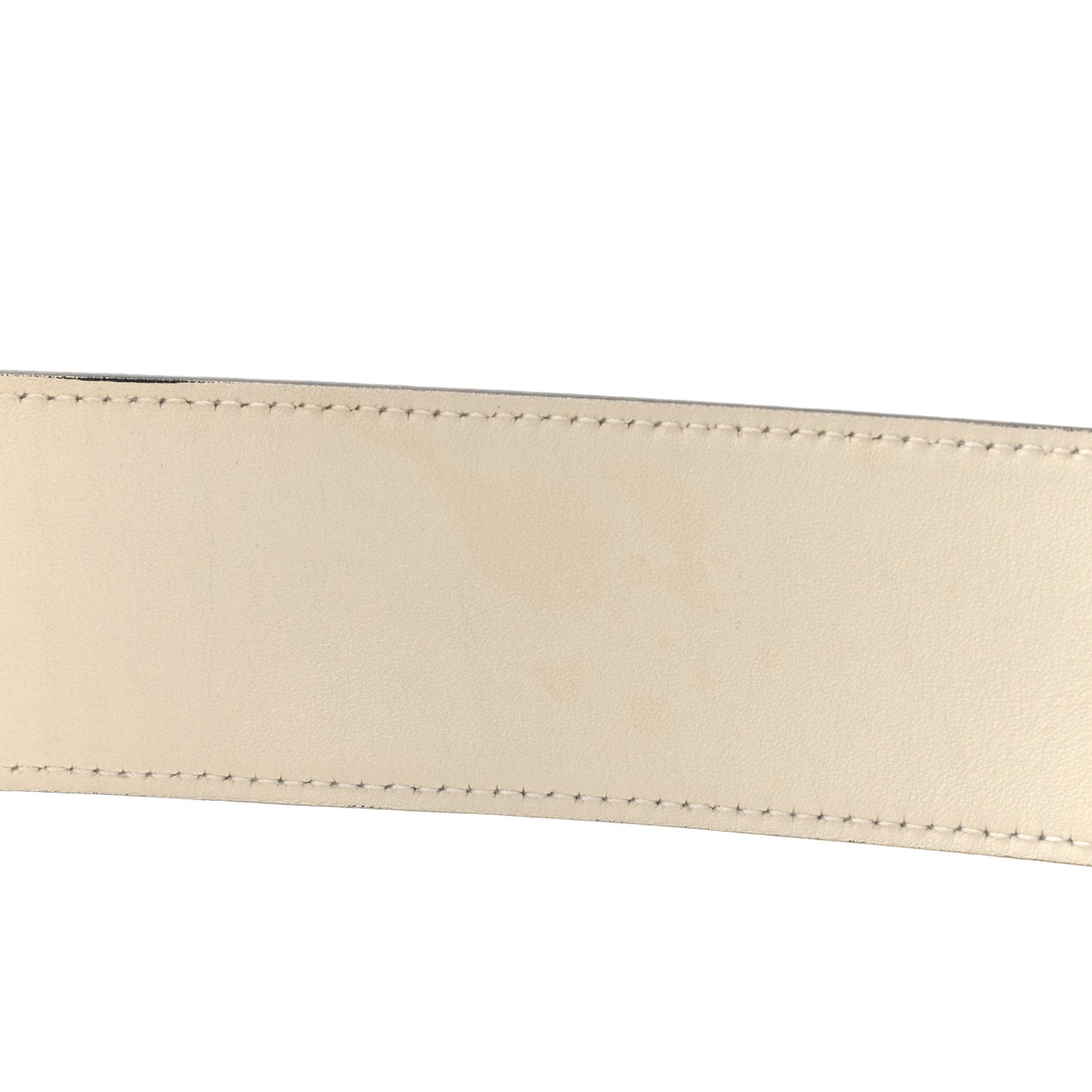 Shiny Smooth Calfskin Medium Frame Shoulder Bag Ivory Royal Blue