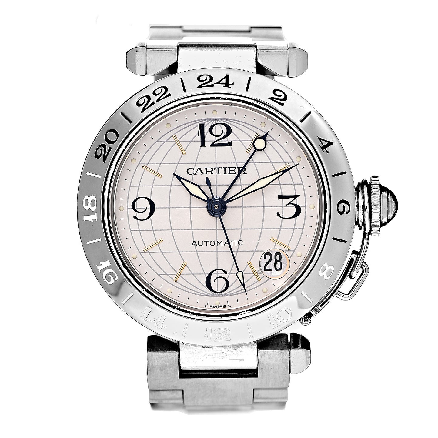 Stainless Steel 35mm Pasha GMT Automatic Watch