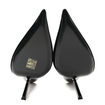 Saint Laurent Velluto Master Raso Regale Victoire 115 Slingback Pumps 40 Black 6 of 10