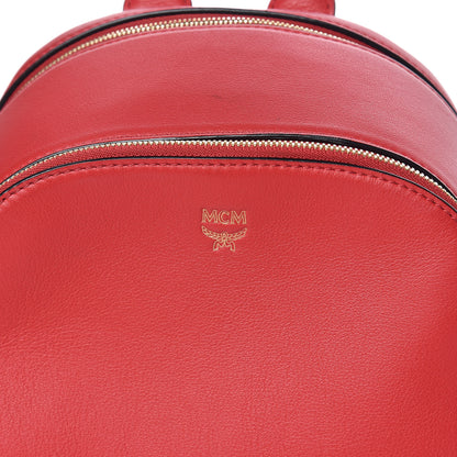 MCM Calfskin Mini Duchess Polke Studs Backpack Red 17 of 18