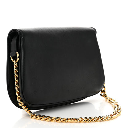 Gucci Roxy Calfskin Blondie Chain Shoulder Flap Bag Black 3 of 10