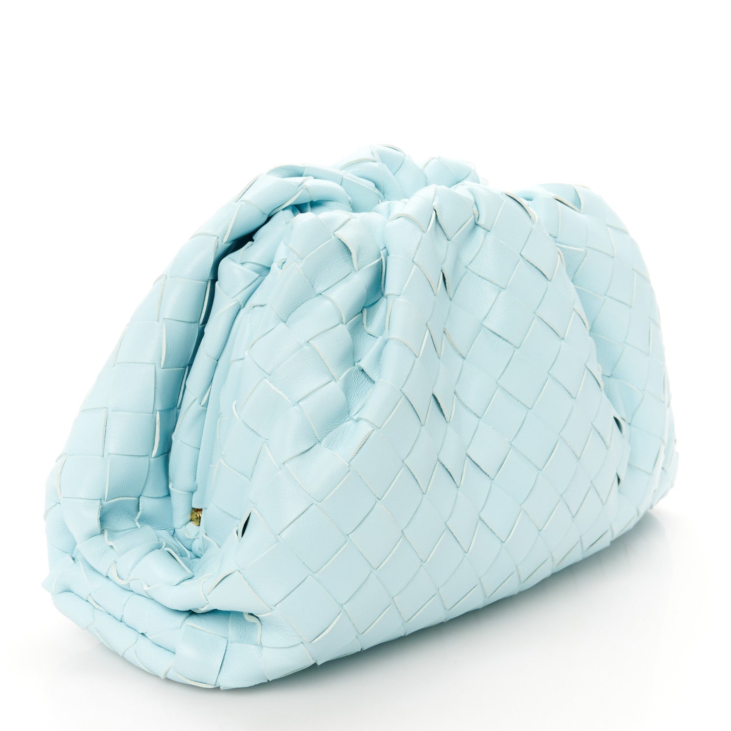 Bottega Veneta Nappa Intrecciato Teen Pouch Pale Blue 3 of 9