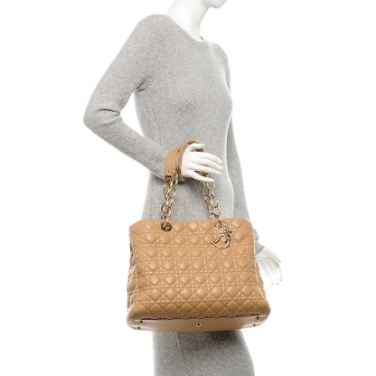 Christian Dior Lambskin Cannage Large Dior Soft Shopping Tote Beige 2 of 6