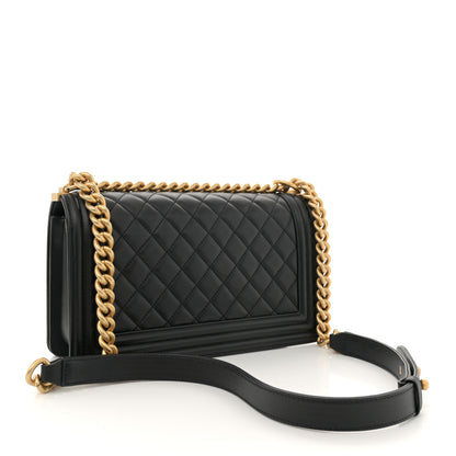 Chanel Calfskin Quilted Medium Boy Flap Black 3 of 13