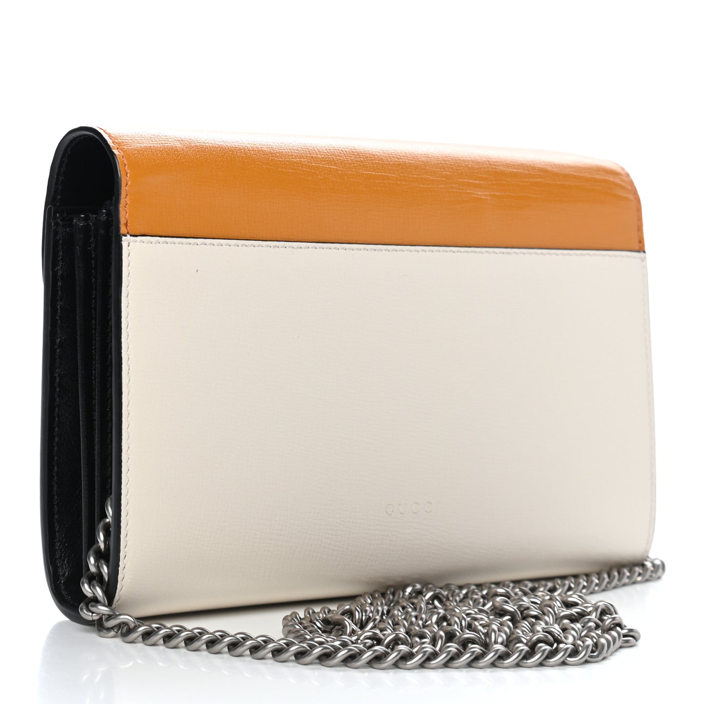 Azalea Calfskin Tri-Color Mini Dionysus Chain Wallet Mystic White Sun Oil Black Electric Blue