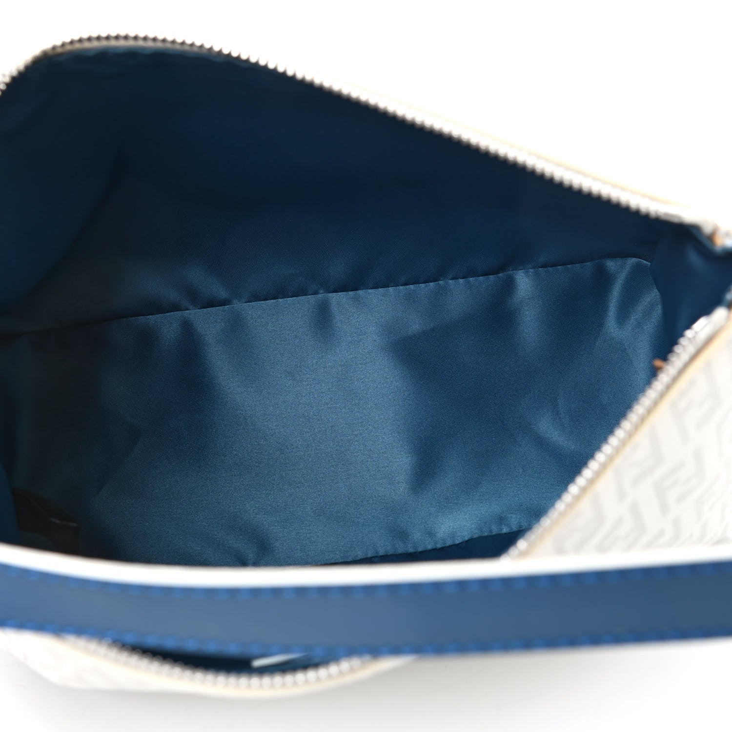 Fendi Zucchino Spalmati Pochette White Blue 4 of 5