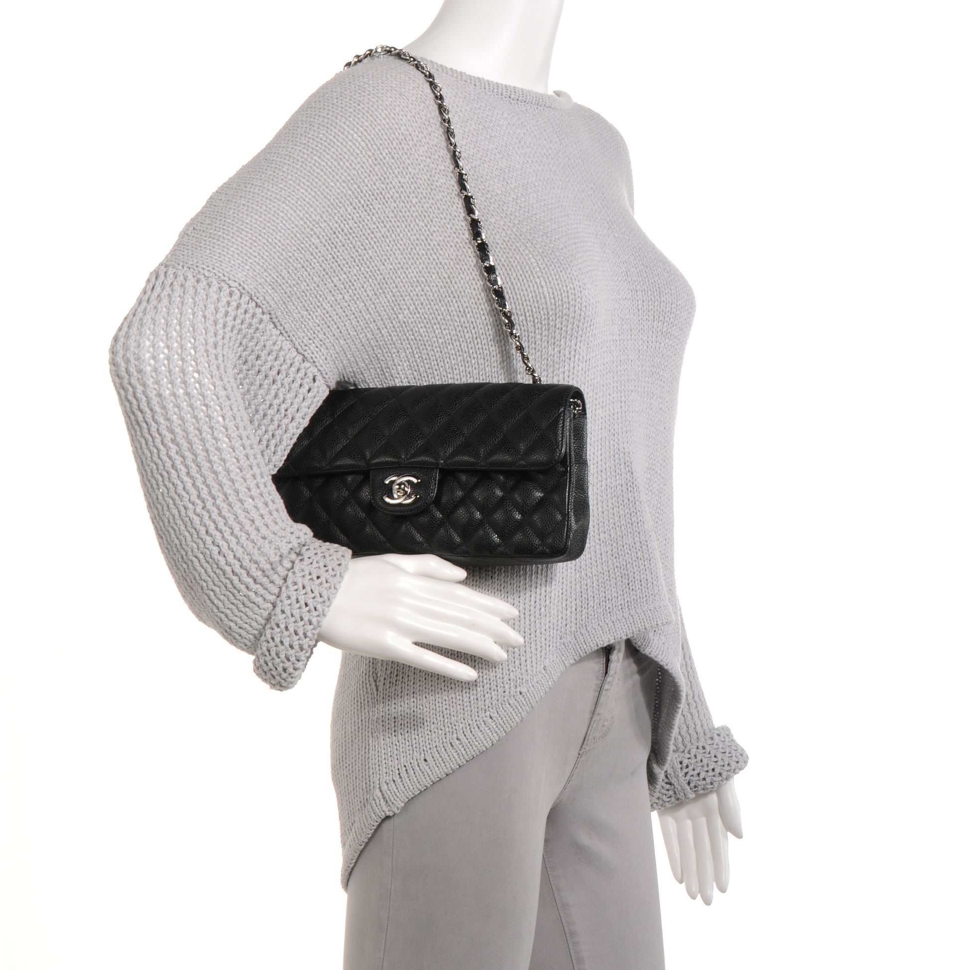 Chanel Caviar East West Flap Black 2 of 8