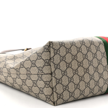 Gucci GG Supreme Monogram Medium Ophidia Shopping Tote Brown 9 of 10