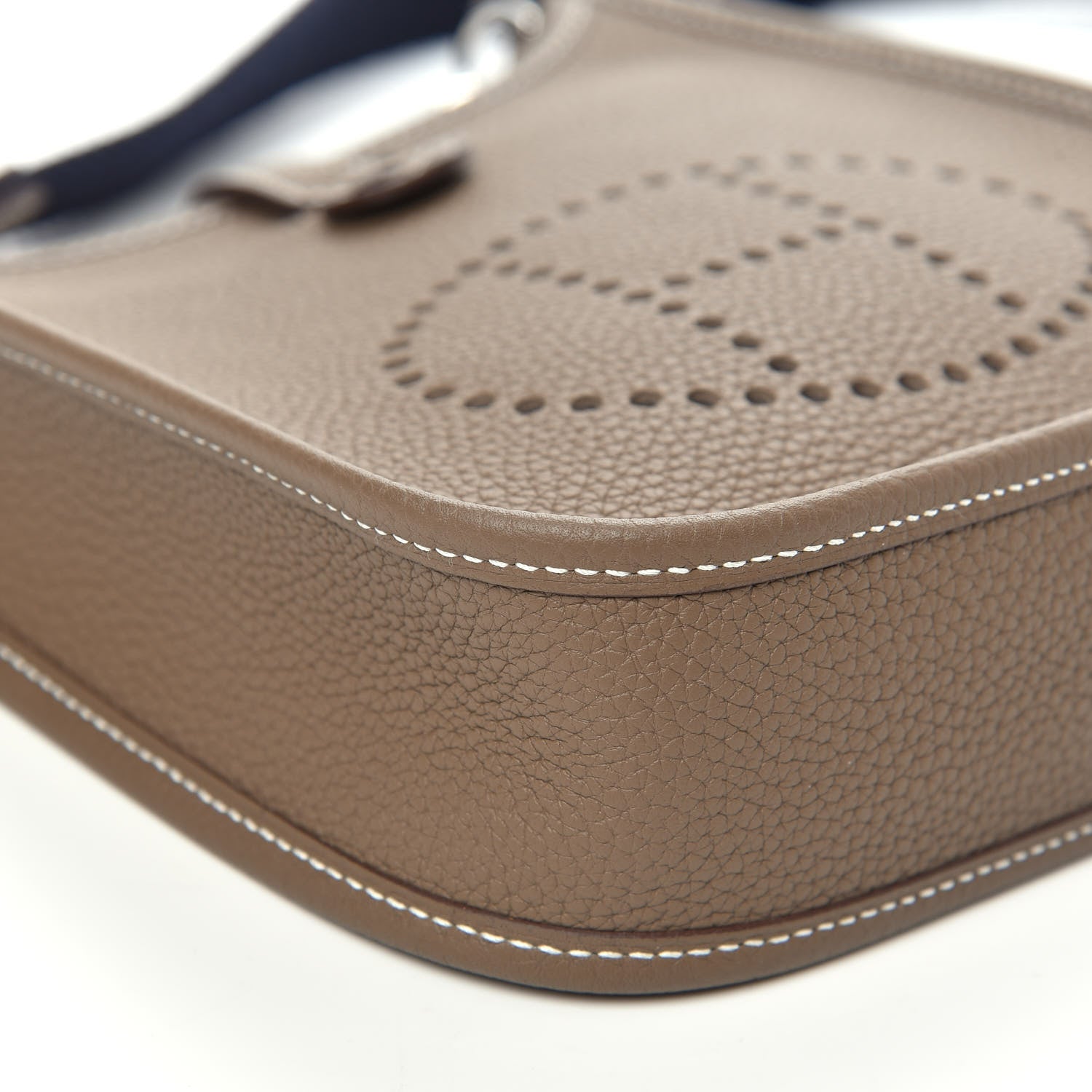 Hermes Taurillon Clemence Amazone Evelyne TPM Etoupe Bleu Indigo 8 of 10