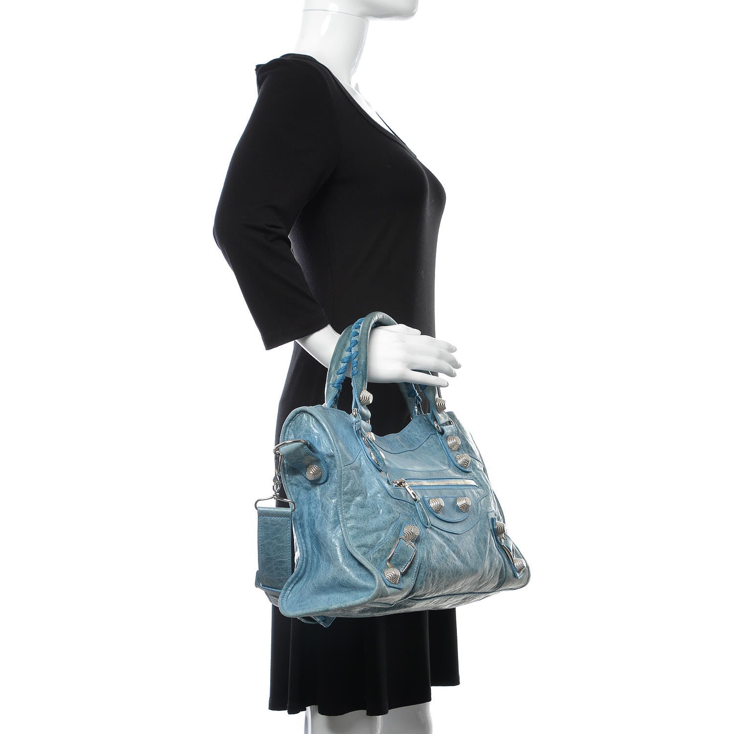 Balenciaga Agneau Giant 21 Silver Hardware City Turquoise 3 of 12