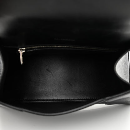 Balenciaga Grained Calfskin Small Hourglass Top Handle Bag Black 5 of 8