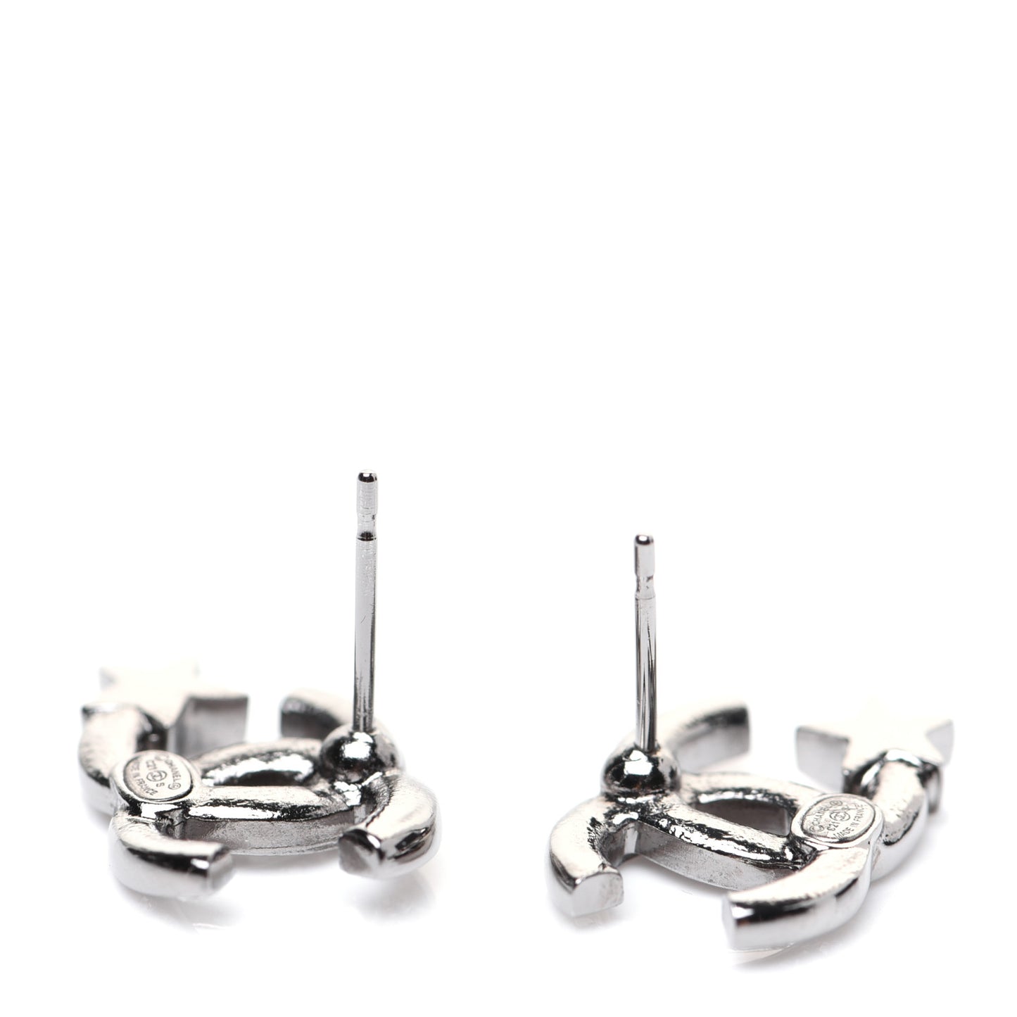 Crystal CC Starfall Earrings Silver