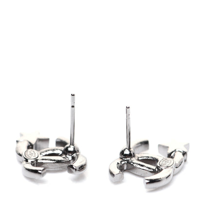 Chanel Crystal CC Starfall Earrings Silver 4 of 6
