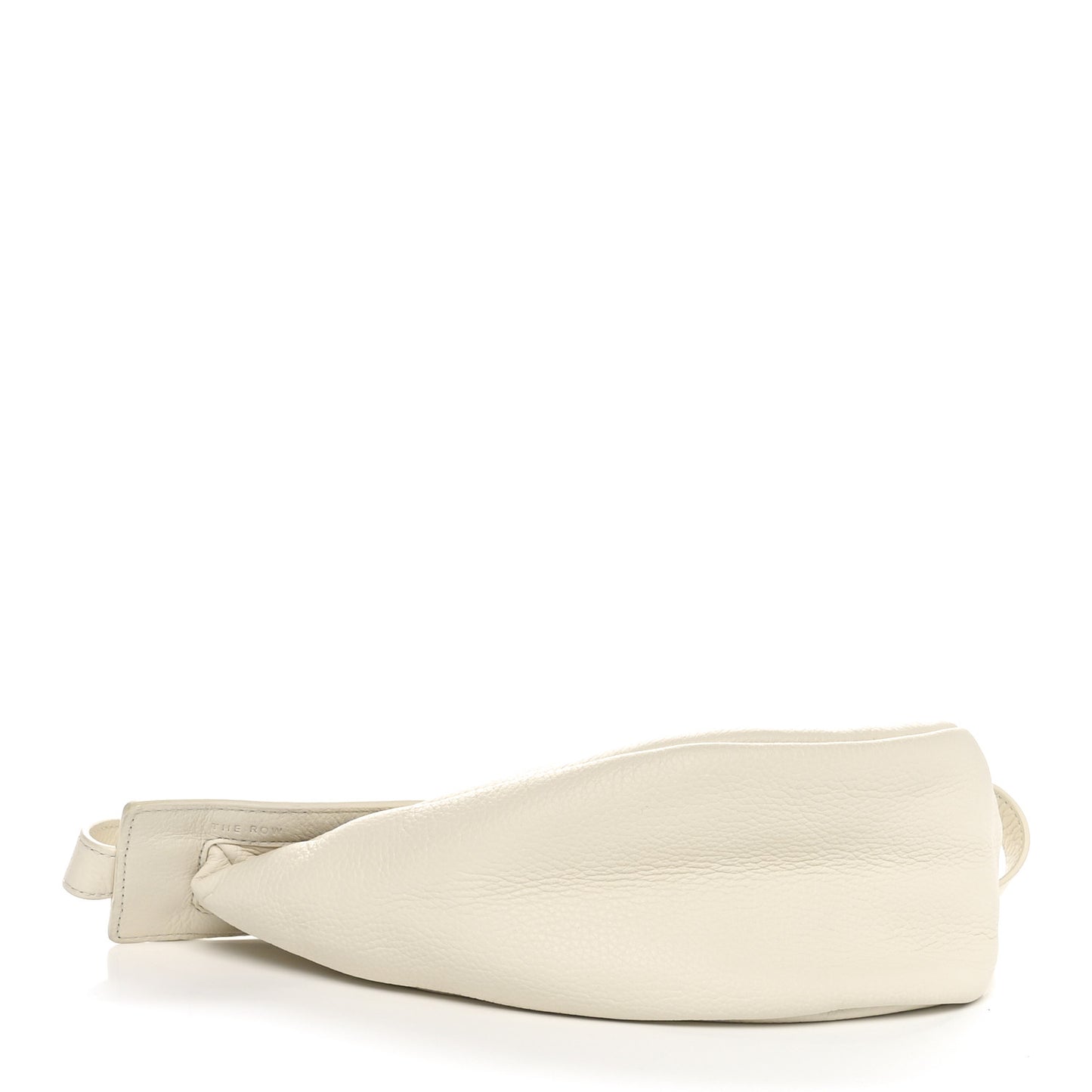Grained Calfskin Small Slouchy Banana Bag Ivory