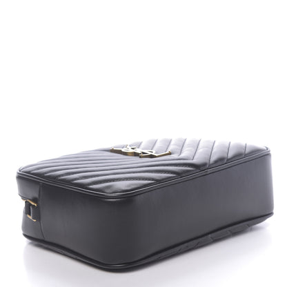 Saint Laurent Calfskin Matelasse Monogram Lou Camera Bag Black 4 of 9