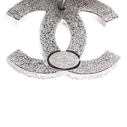 Chanel Glitter Resin CC Earrings Silver Black 4 of 4