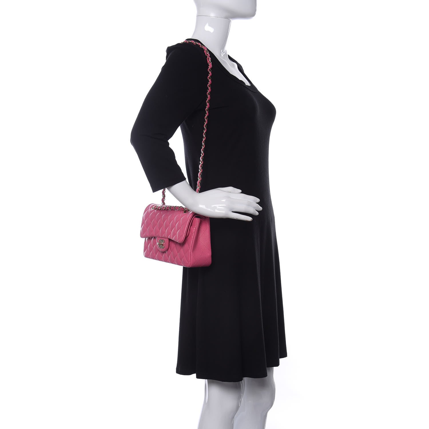 Chanel Caviar Quilted Small Double Flap Pink 2 of 10