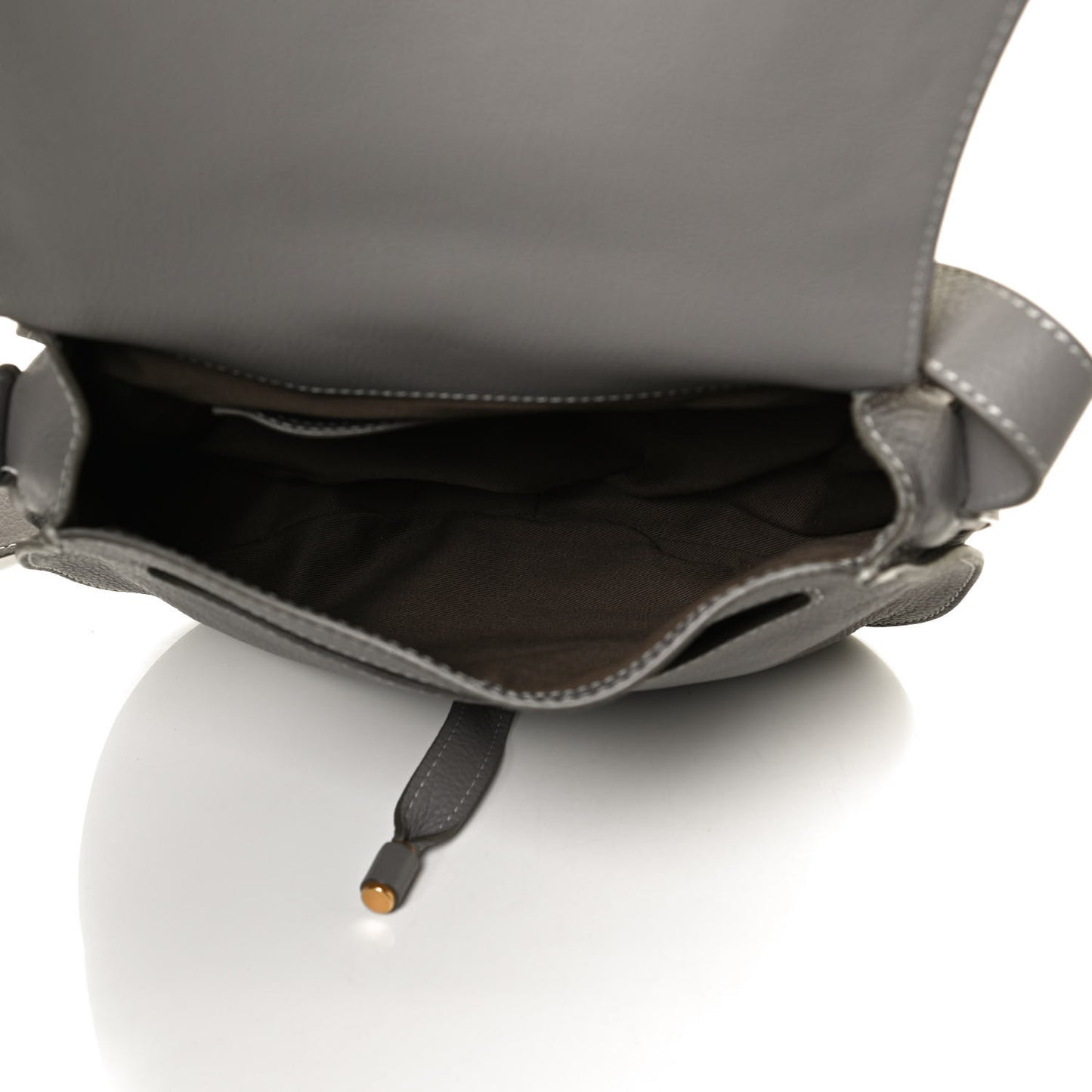 Calfskin Medium Marcie Round Crossbody Bag Cashmere Grey