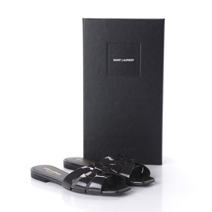 Saint Laurent Vitello Vernice Nu Pied 05 Sandal 36 Fog 9 of 10