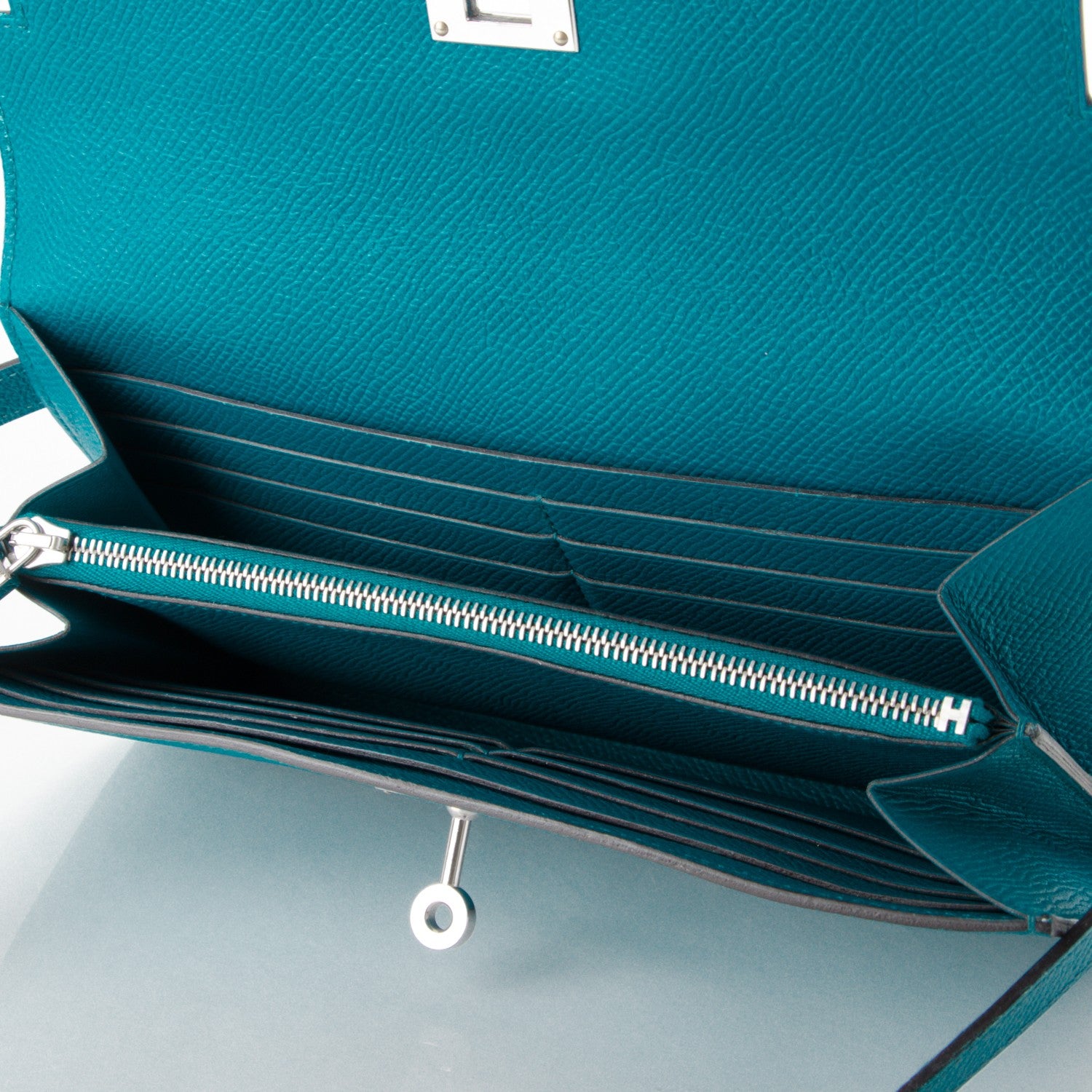Hermes Epsom Kelly Longue Wallet Bleu Izmir 8 of 8