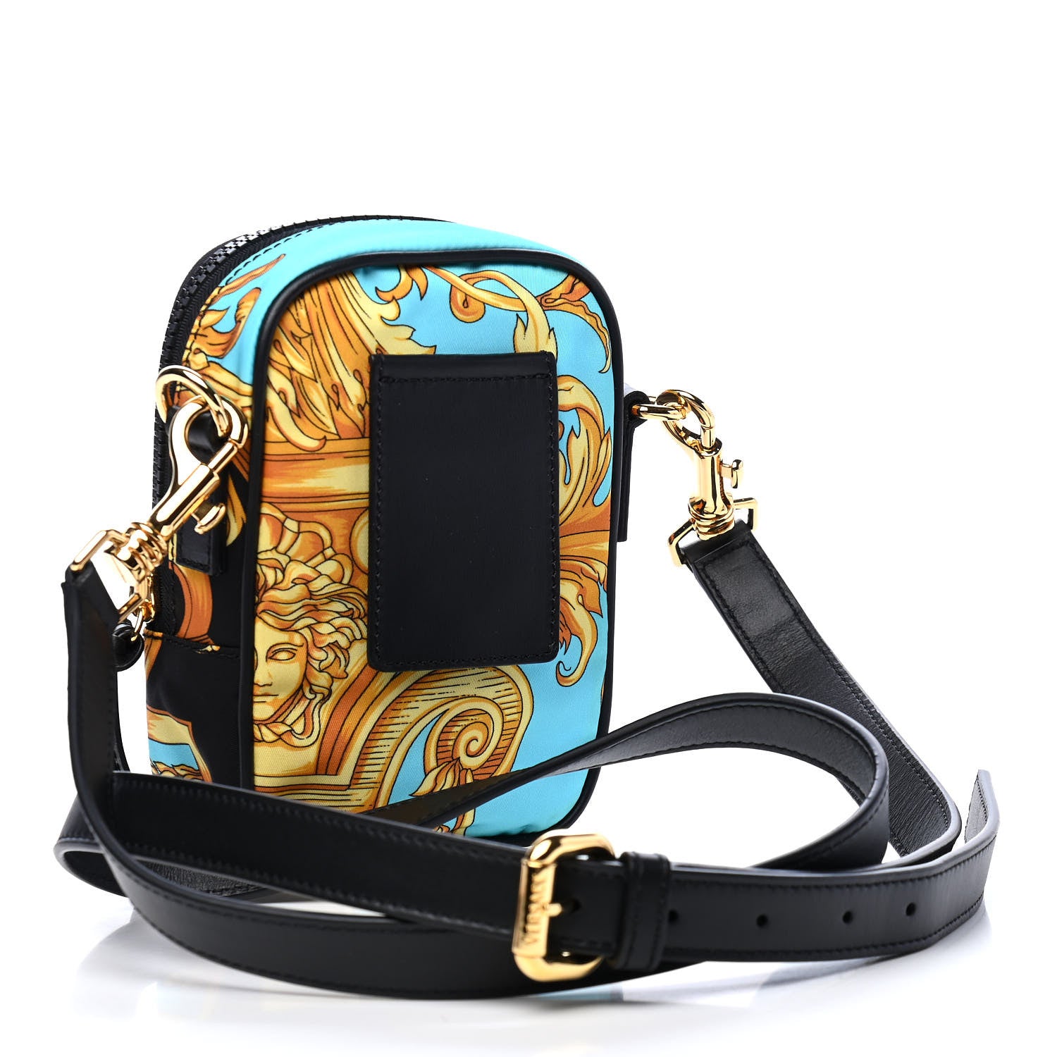 Versace Nylon Baroque Print Small Crossbody Bag Black 2 of 7