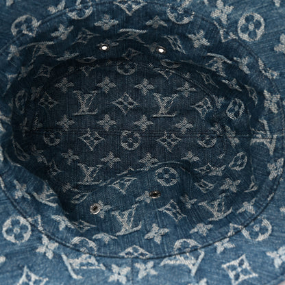 Louis Vuitton Monogram Denim Transformable Bob Bucket Hat 58 Blue 13 of 15