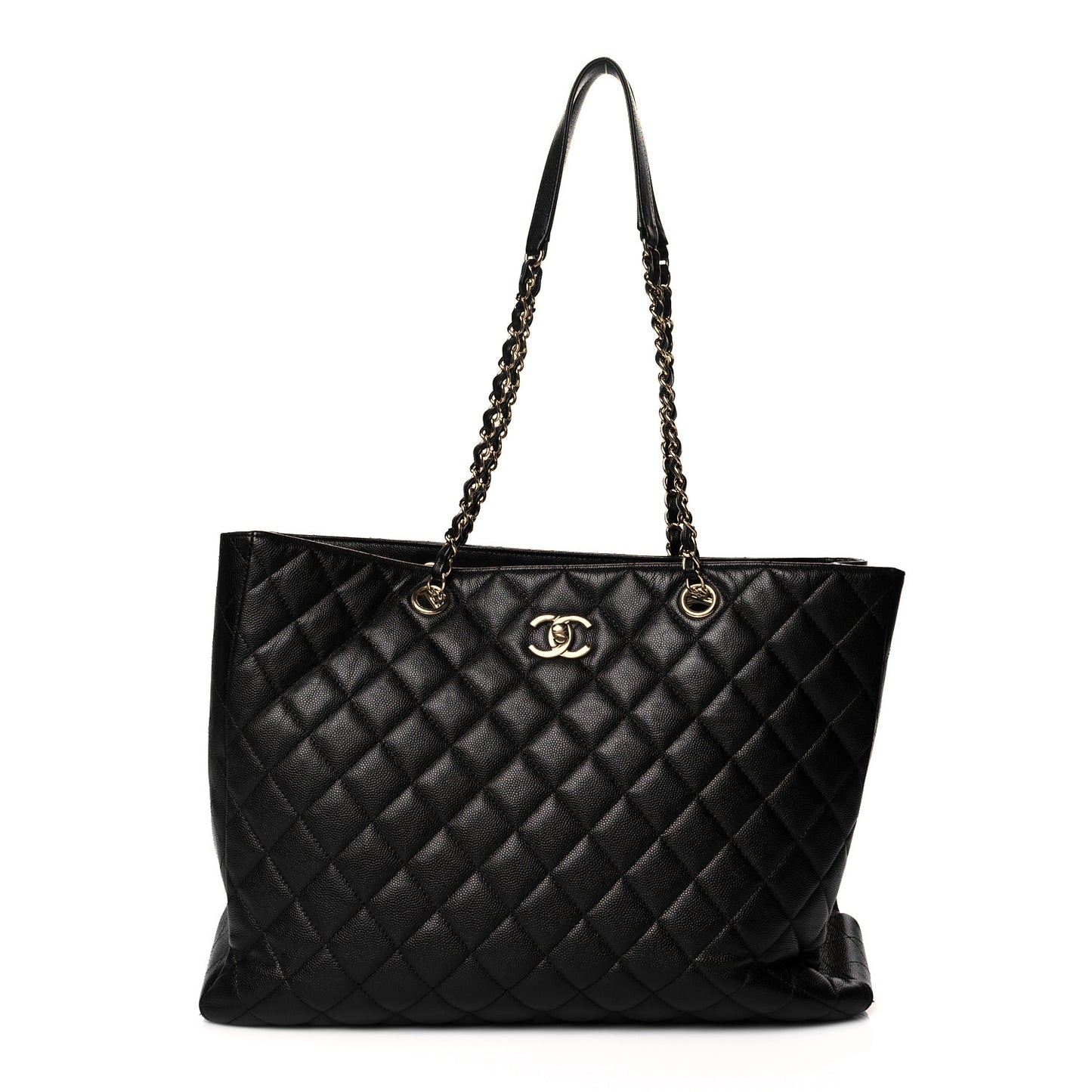 Caviar Quilted Timeless Tote Black