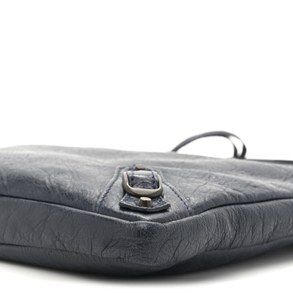 Balenciaga Agneau Classic Hardware Flat Crossbody Bleu Obscur 28 of 37