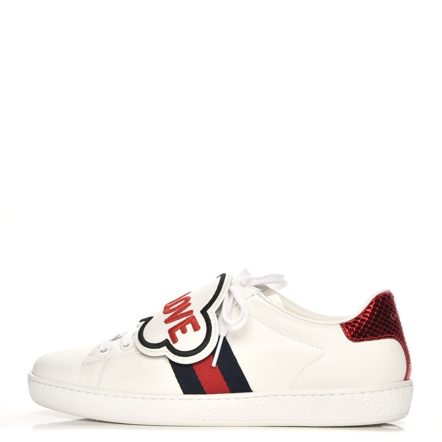 Calfskin Ayers Blind For Love Embroidered Womens Ace Sneakers 37 White