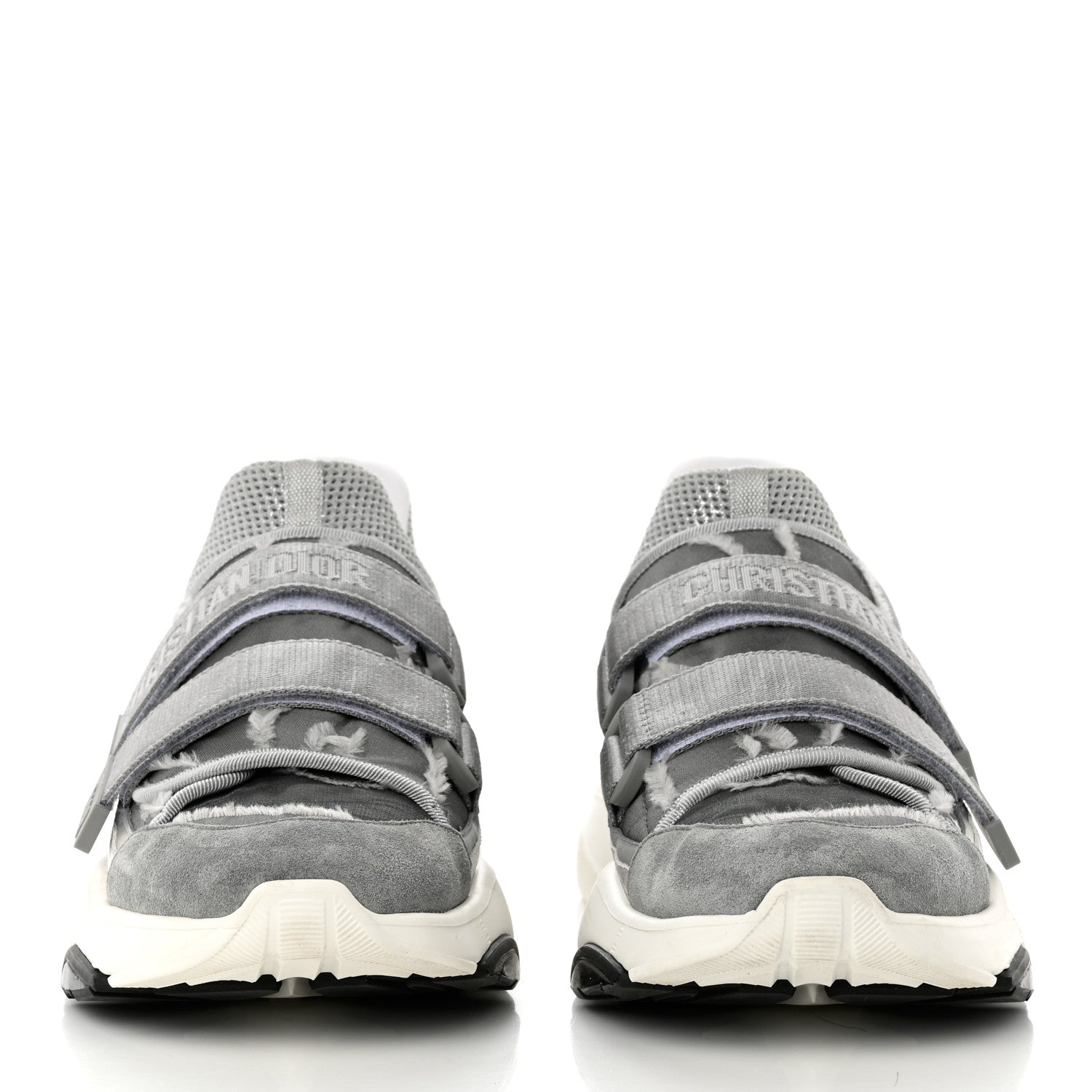 Christian Dior Technical Fabric Nylon Camouflage Womens D-Wander Sneakers 41 Silver 2 of 8