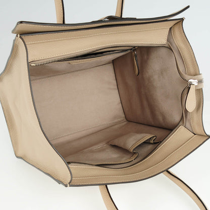 Celine Drummed Calfskin Mini Luggage Dune 5 of 8