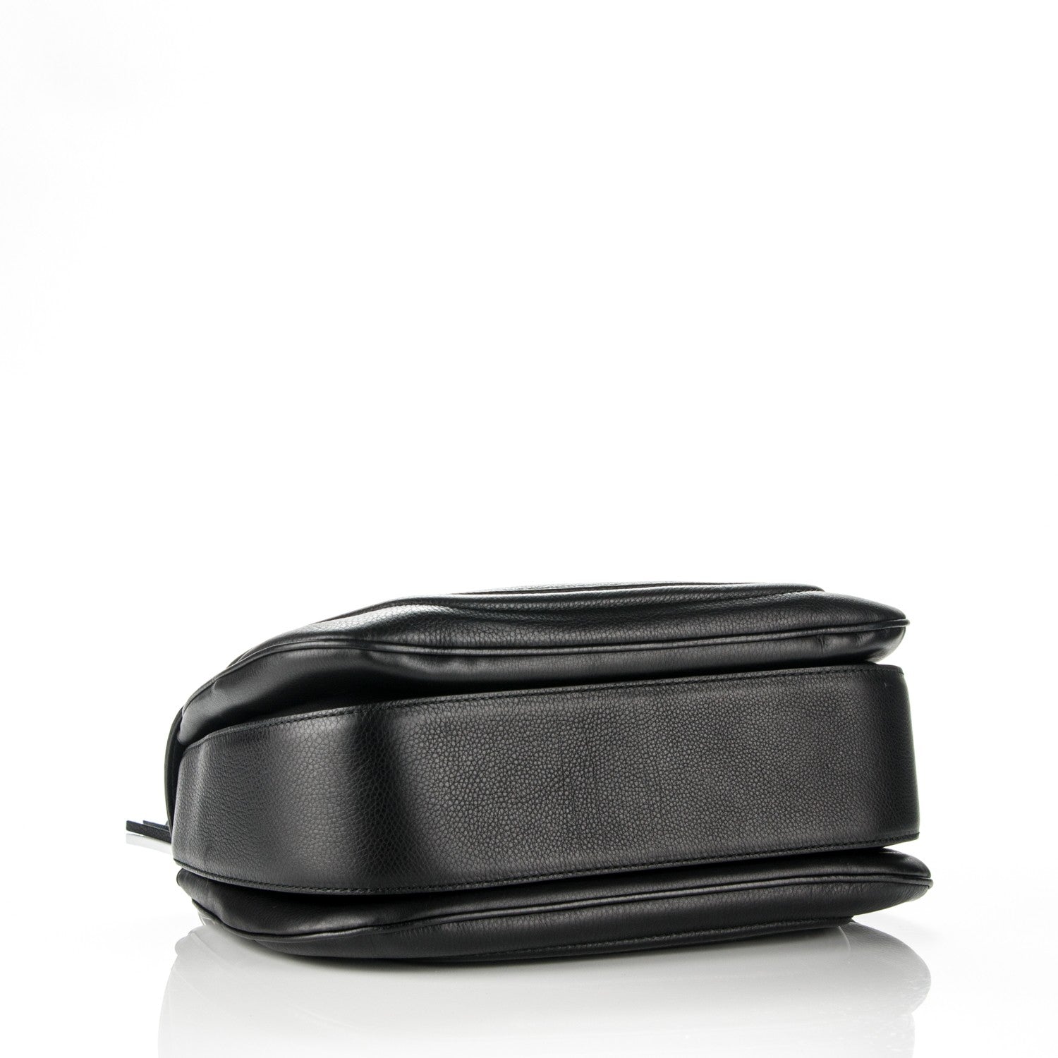 Gucci Pebbled Calfskin Large New Bamboo Top Handle Bag Black 4 of 7
