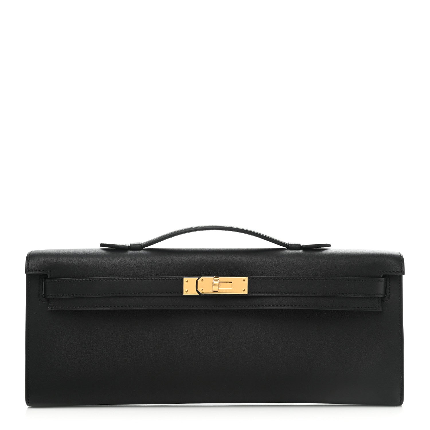 Hermes Swift Kelly Cut Clutch Pochette Black 1 of 7
