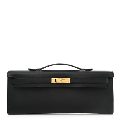Hermes Swift Kelly Cut Clutch Pochette Black 1 of 7