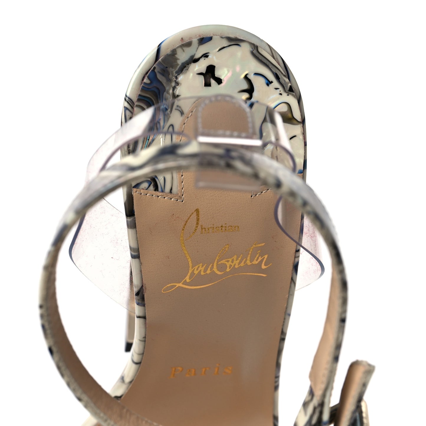 Patent Marble Swirl Levitallo 100 Sandals 38.5 Multicolor