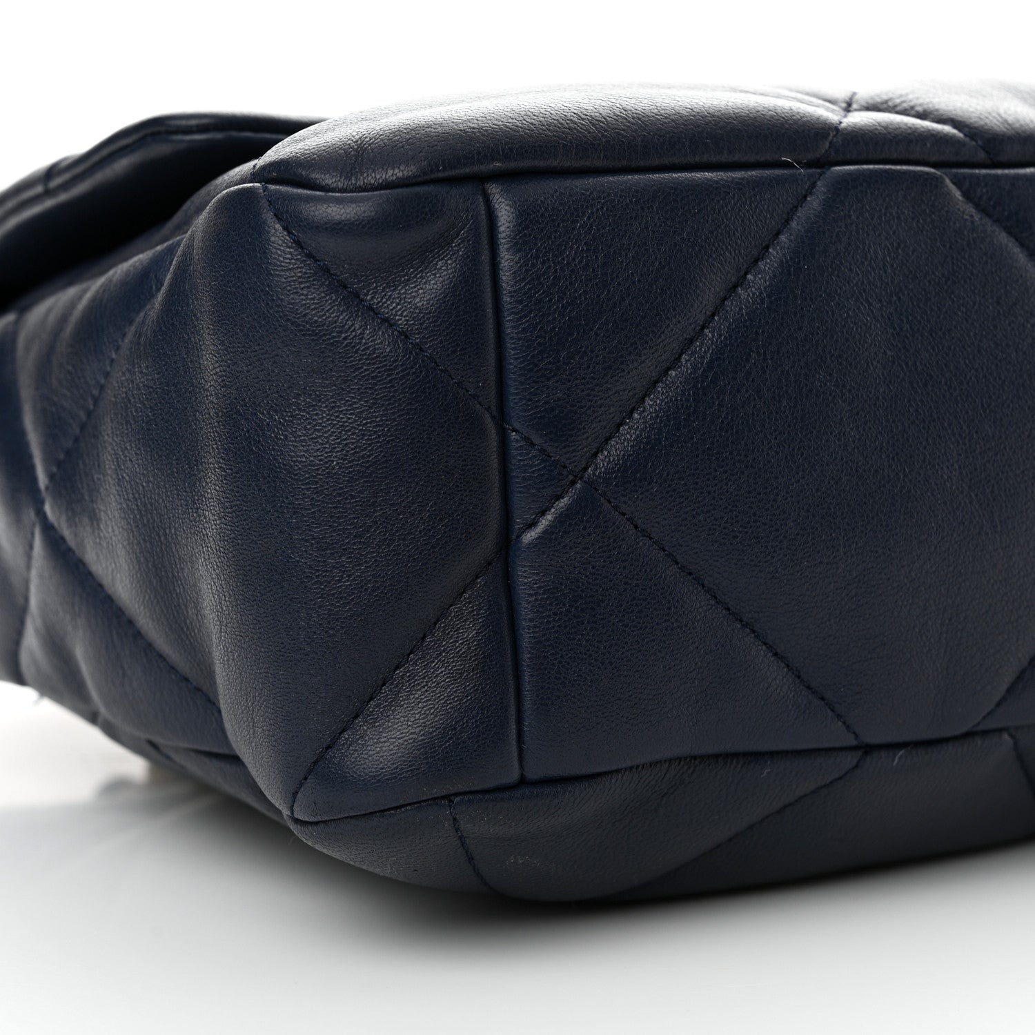 Chanel Lambskin Quilted Large Chanel 19 Flap Navy Blue 9 of 10