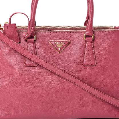 Prada Saffiano Small Galleria Double Zip Tote Fuxia 10 of 22