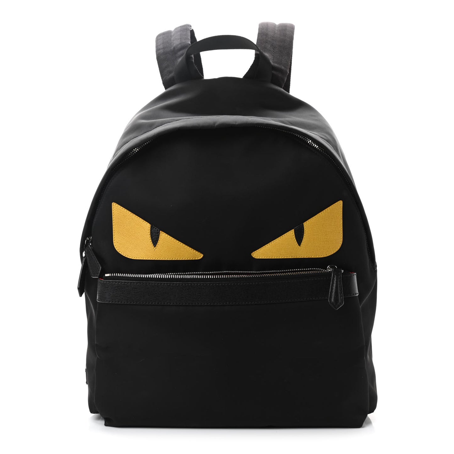 Nylon Vitello Elite Monster Eyes Rounded Backpack Black Yellow
