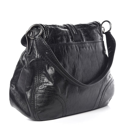 Prada Vitello Shine Turnlock Flap Shoulder Bag Black 3 of 10