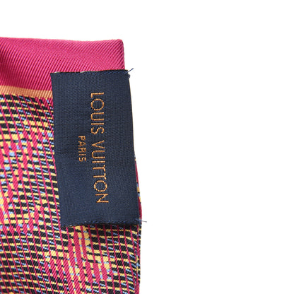 Louis Vuitton Silk Monogram Damier Pop Print Bandeau Pink 3 of 4