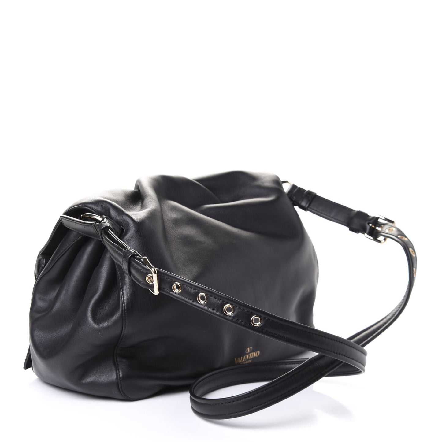 Smooth Calfskin Mini Bloomy Crossbody Bag Black