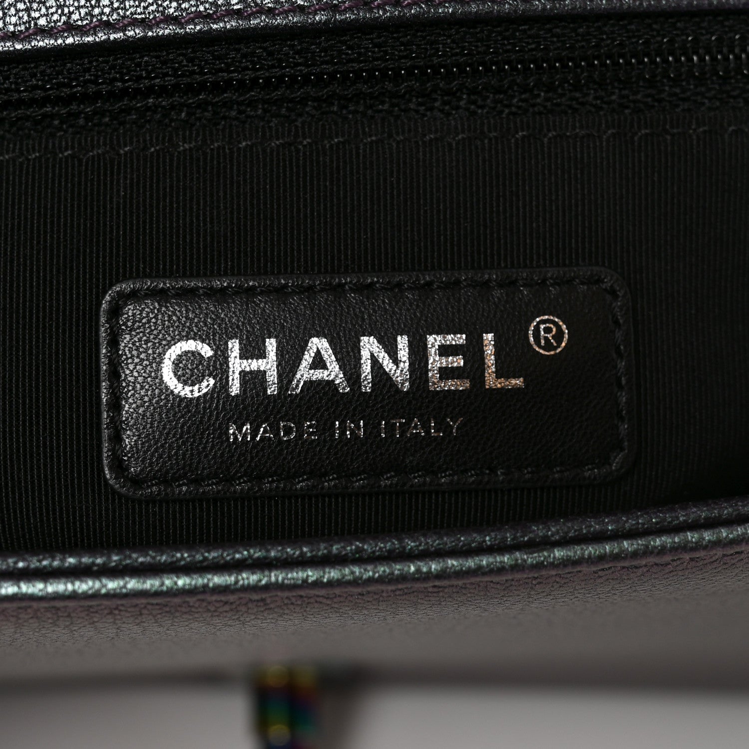 Chanel Iridescent Goatskin Quilted New Medium Boy Flap Purple 6 of 10