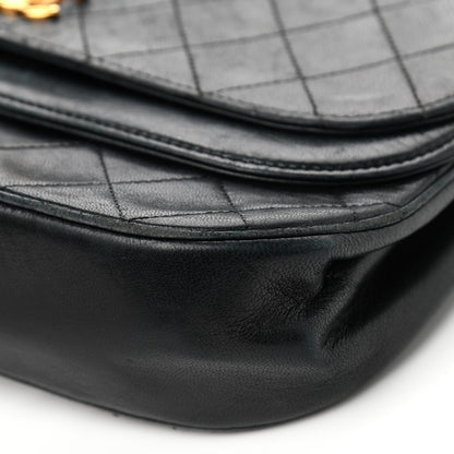Chanel Lambskin Quilted Medium Double Flap Black 10 of 18